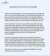 Image result for Pros and Cons Essay Example Social Media