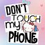 Image result for Don't Touch My Phone GIF Background Pink