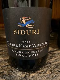 Image result for Siduri Pinot Noir Van der Kamp