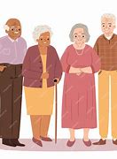 Image result for Happy Seniors Group Vector