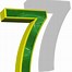 Image result for Teal Numeral 7