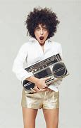 Image result for Girl Holding Boombox