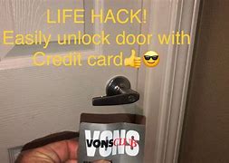 Image result for How to Unlock a Door with a Credit Card