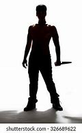 Image result for Siloughette of a Man Holding a Knife