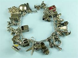 Image result for Old Silver Charm Bracelets