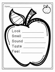Image result for Apple 5 Senses Worksheet