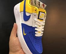 Image result for Blue and Yellow Nike Air Force 1
