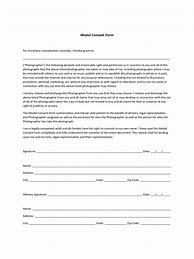 Image result for Model Consent Form
