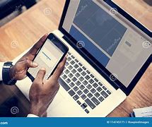 Image result for Person On Phone and Computer