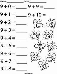 Image result for Adding 9 Worksheet