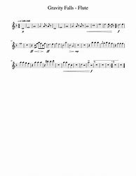 Image result for Super Easy Gravity Falls Flute Sheet Music