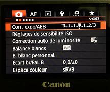 Image result for Canon LCD Menu