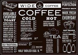 Image result for Coffee Menu Board