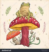 Image result for Cartoon Frog On Mushroom