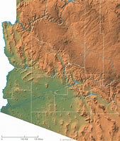 Image result for Physical Map of Arizona