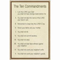 Image result for Ten Commandments List in Order