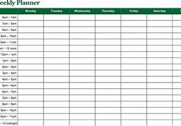 Image result for Weekly Planner Template with Time Slots