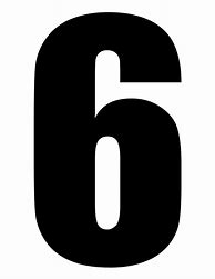 Image result for Printable Large Number 6