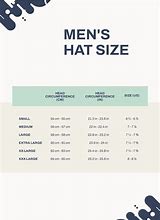 Image result for Hat Size Chart Men