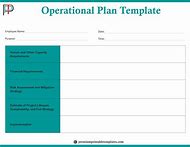 Image result for Operation Plan Template