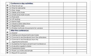 Image result for Conference Room Checklist Template