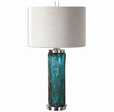 Image result for Clear Glass Teal Lamp