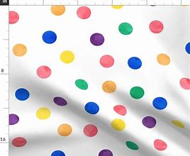 Image result for Rainbow Polka Dot Fabric