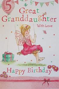 Image result for Granddaughter 5th Birthday Card