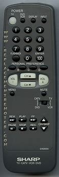 Image result for Sharp TV/VCR Combo Remote Control