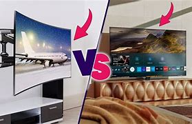 Image result for Curved TV vs Flat Screen