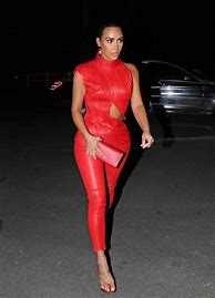 Image result for Kim Kardashian Red Leather Boots