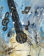 Image result for Music Notes Painting