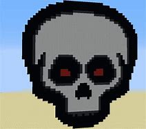 Image result for Pixel Art Skeleton Head