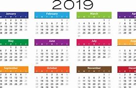 Image result for 2019 Calendar