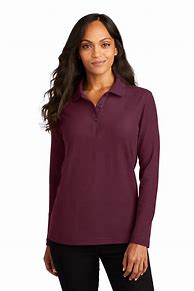 Image result for Women's Long Sleeve Polo Shirts