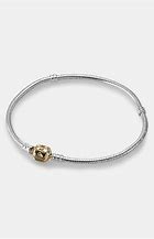 Image result for Pandora Bracelet Silver with Gold Clasp