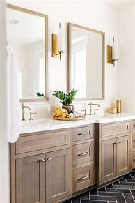 Image result for Light Wood Bathroom Cabinets
