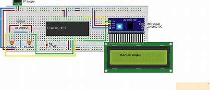 Image result for MPU-6050 and LCD 1602 PIC16F877A