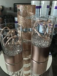 Image result for Rose Gold Centerpieces DIY