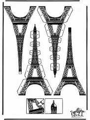 Image result for Eiffel Tower Paper Model Template