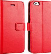 Image result for iPhone SE Wallet Holds Phone in Hard Case Red