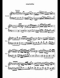 Image result for Marimba Sheet Music