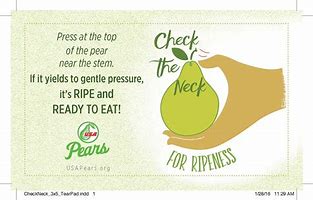 Image result for USA Pear Comice Ripening Instructions Flyer