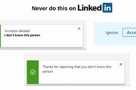 Image result for LinkedIn Ignore Button