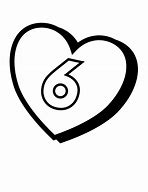 Image result for Number 6 with Hearts