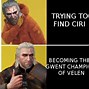 Image result for Witcher Roach Meme