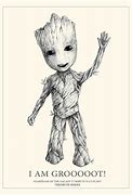 Image result for Mad Baby Groot Black and White