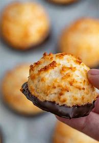 Image result for Chocolate Dipped Coconut Macaroons