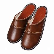 Image result for Men's Leather House Slippers