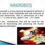 Image result for Nanotechnology Robotics